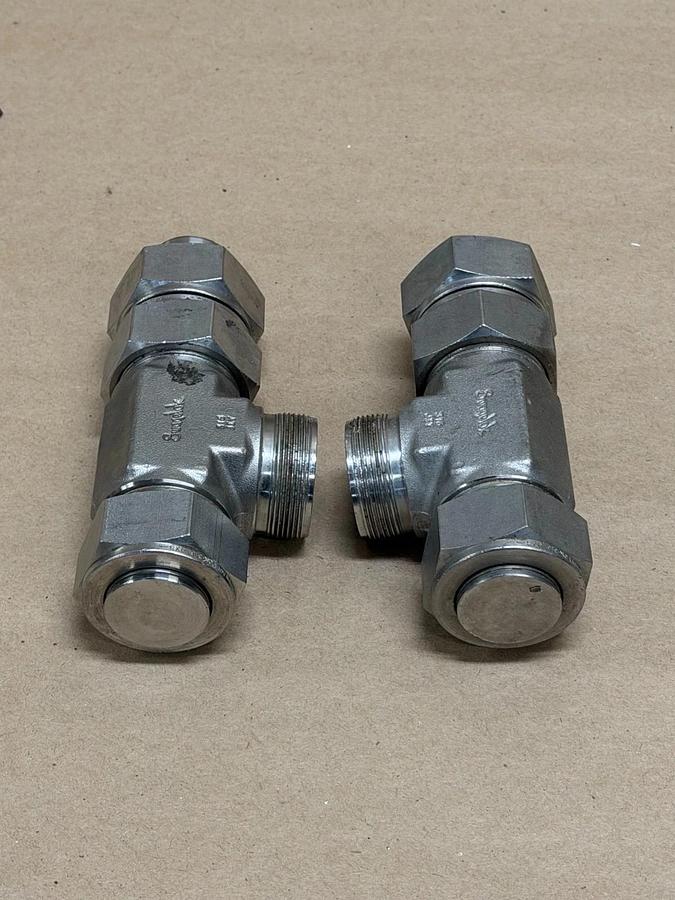 Used Swagelok SS-1610-3TTM 1”x1”x1” NPT Branch T - Lot of 2