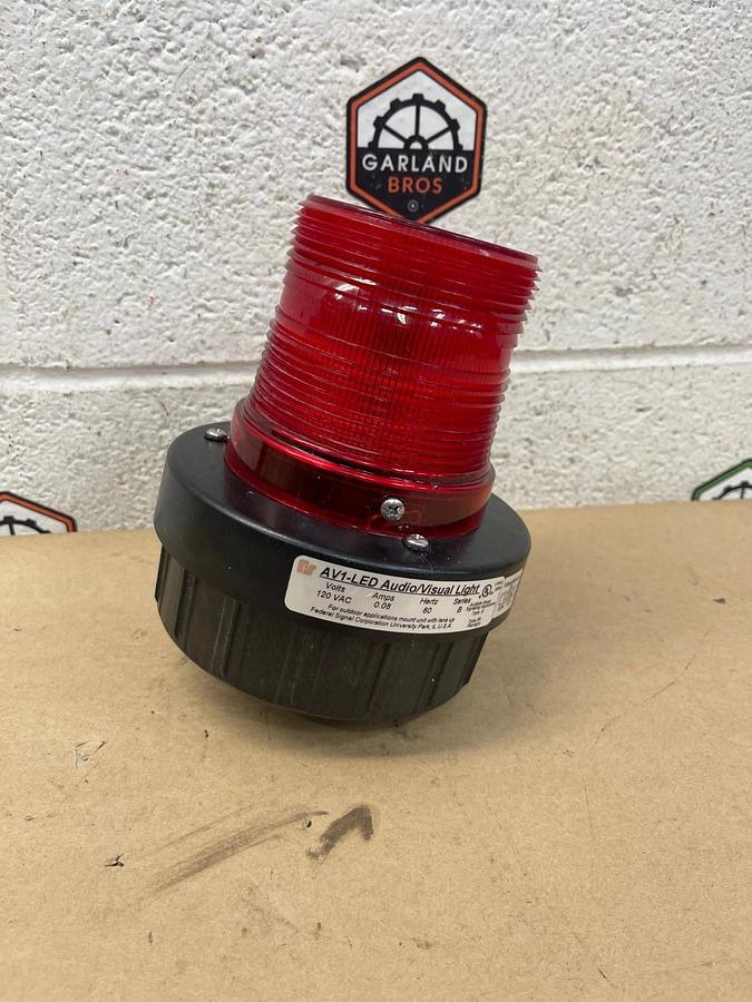 Used Federal Signal AV1-LED Audio/Visual Light, 120VAC, 0.08A, 60Hz, Series B