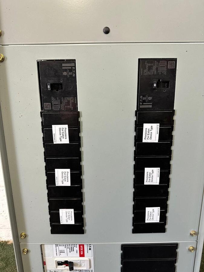 Used Eaton POW-R-Line PRL3A Panel Board, w/ HFDE316032 HFDE 65K 160A Main Breaker