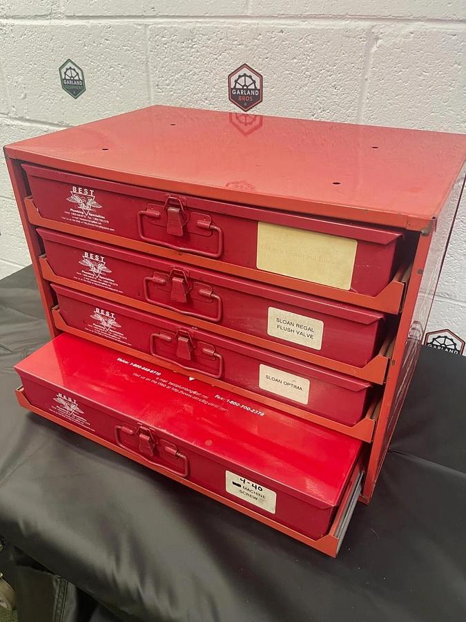 Used Best Plumbing Specialties Large Kit Box/ Storage Container, Assorted Products