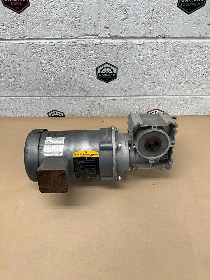 Used Nord SK1SI50 Flexbloc Worm Gear, Baldor KM3454 0.25Hp Motor @ 1725Rpm
