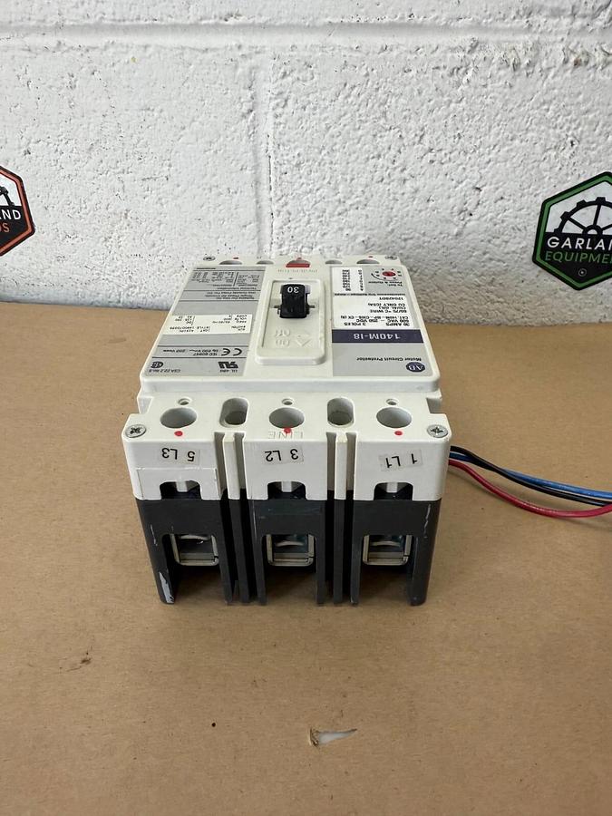 Used Allen-Bradley 140M-I8P-C30S-CX Motor Circuit Protector, Ser A, 140M-I8, 30A