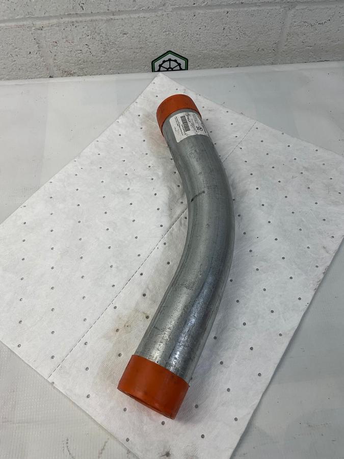 Used Grainger 2CLJ1 Galvanized Steel Conduit Elbow, 2”, 45°