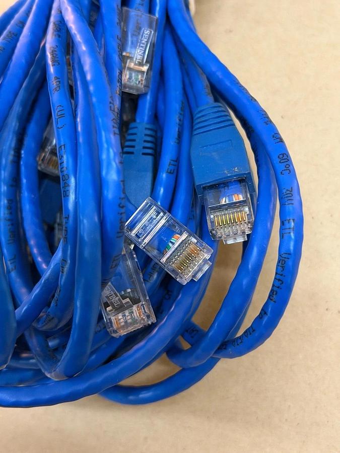 Used E310848 Patch Cable, Cat 6, ETL Verified - Lot of 7