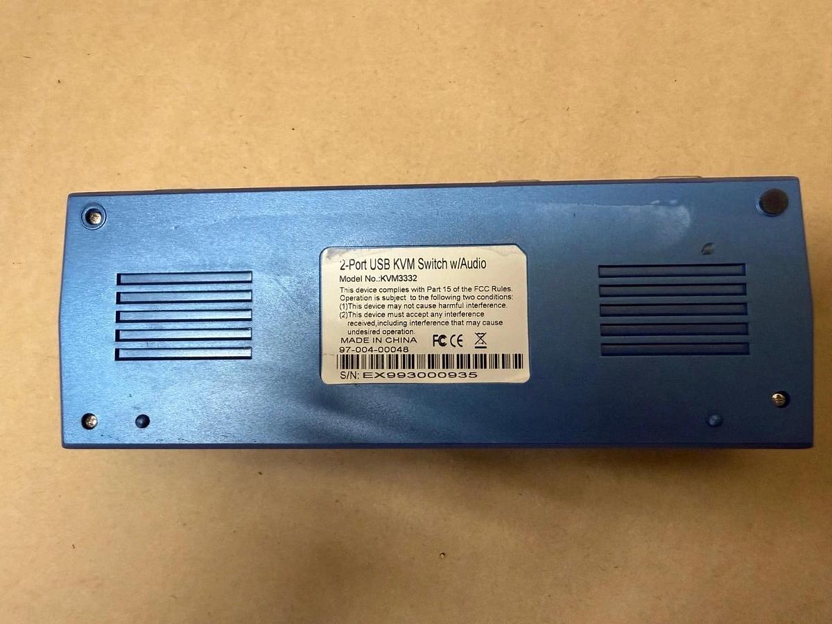 Used Zonet KVM3332 2-Port USB KVM Switch w/ Audio