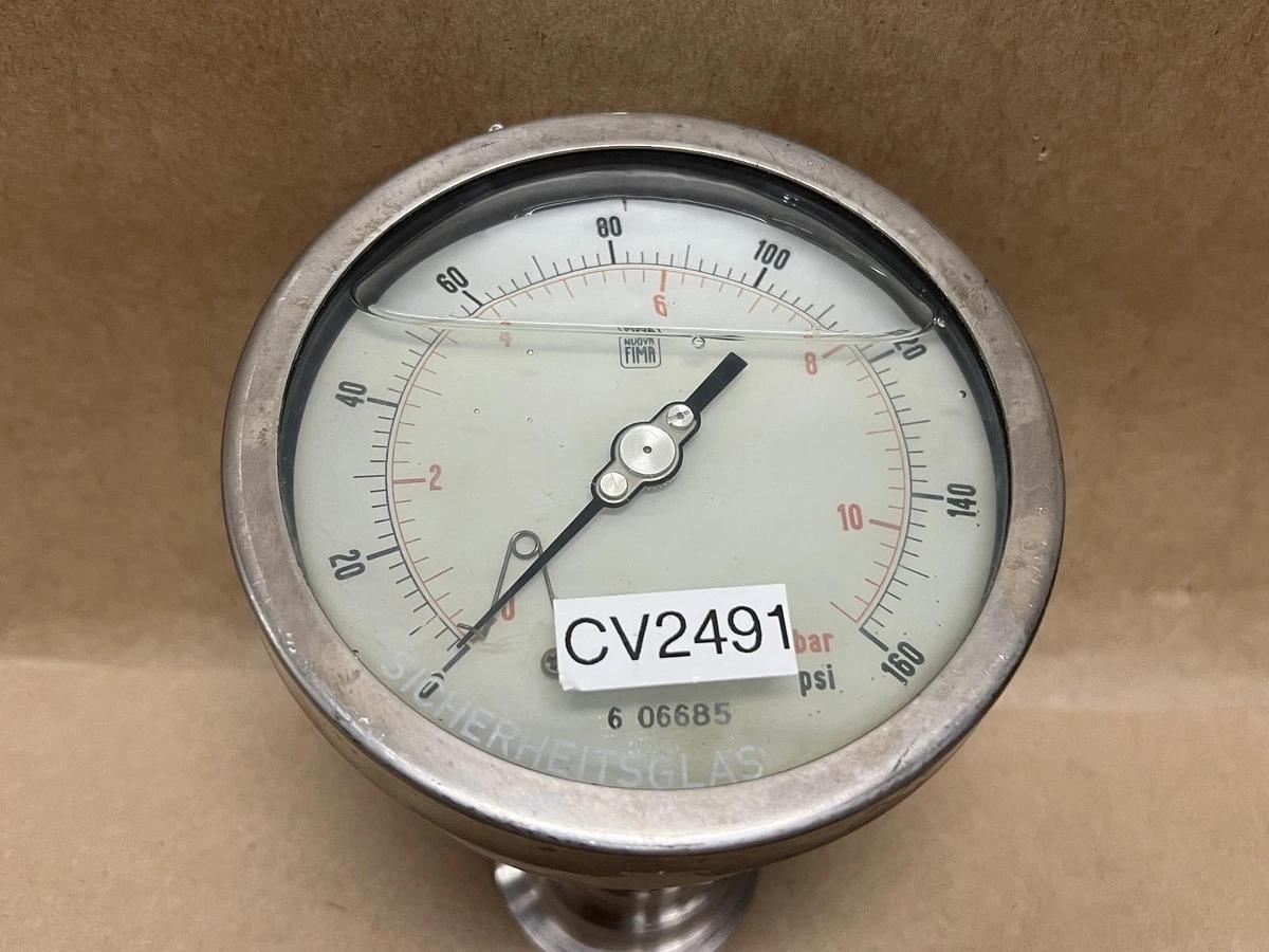 Used Nuova Fima 6 06685 0-160 PSI Pressure Gauge