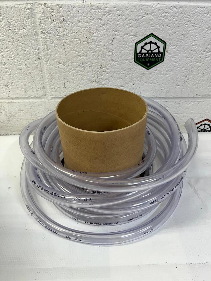 Used Poly Tubing CP034012100B 25ft Clear Vinyl Tubing 1/2” Inside Diameter