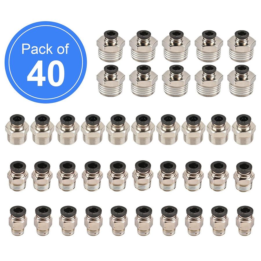 Used Legris Push-to-Connect Tube to Male NPT Tube Fitting, Connector, 1/8” Thread