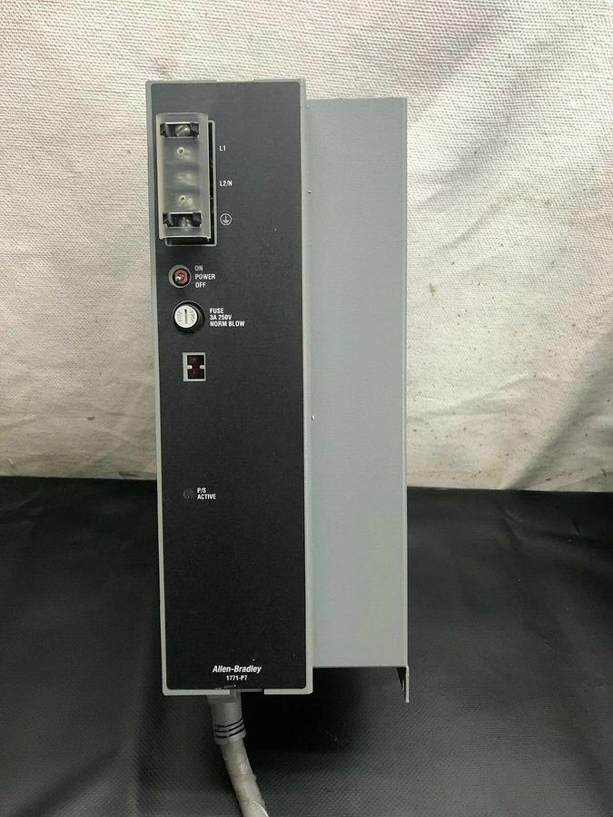Used Allen Bradley 1771-A3B1 Ser A, 12 Slot Power Chasis, 1771-P7 Ser D Power Supply