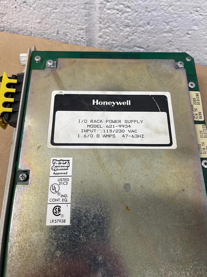 Used Honeywell 621-9934 I/O Rack Power Supply 115/230 VAC