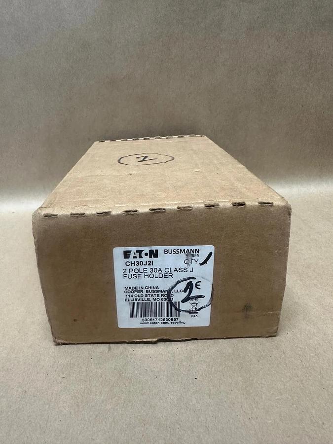 Eaton Bussmann CH30J2I 2 Pole 30A Class J Fuse Holder - Open Box of 2 *NEW*