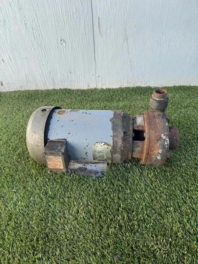 Used Goulds 57178 Frame Pump Assembly 1-3/4” & 2-1/2” Bores, Baldor 5Hp Motor 3450RPM