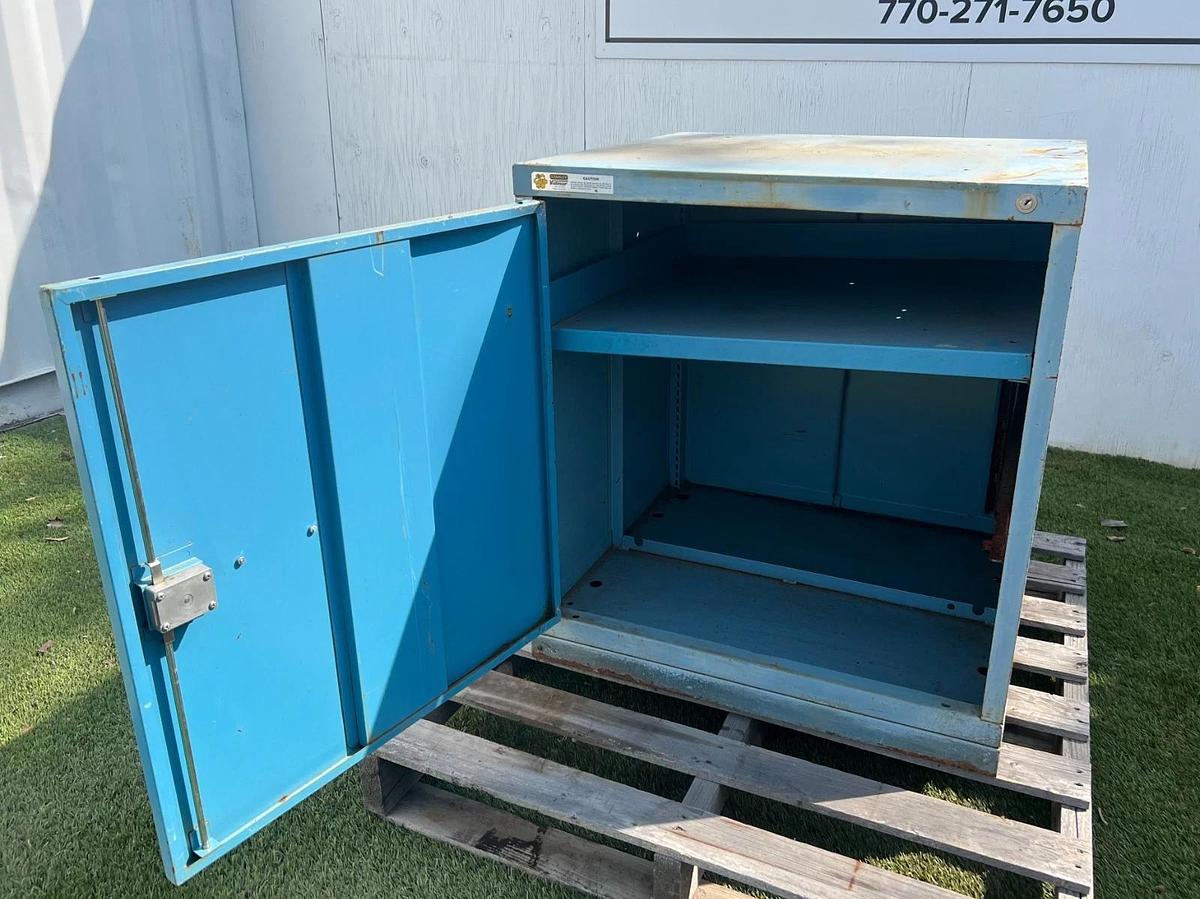 Used Stanley Vidmar Industrial 1-Shelf Storage Cabinet, Shelving 28" Deep, 27" Wide