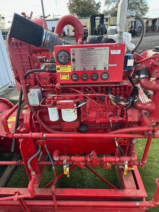 Used Clarke JW6HU40 Fire Pump System