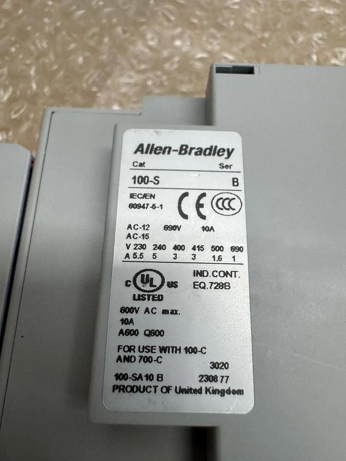 Used Allen Bradley 100S-C37EJ14BC Series C 37A Safety Contactor