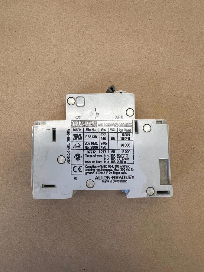 Used Allen Bradley G 020, 1492-CB1 2A Circuit Breaker - Lot of 12