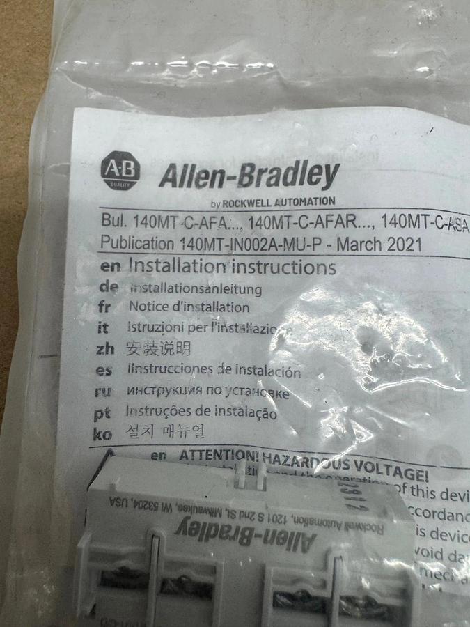 Used Allen Bradley 140MT-C-AFA11 Auxiliary Contact *NEW*