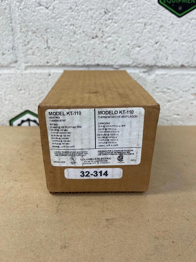 Used TPI KT-110 Industrial Series Heating Thermostat, Wire Leads -10°F to 100°F Range