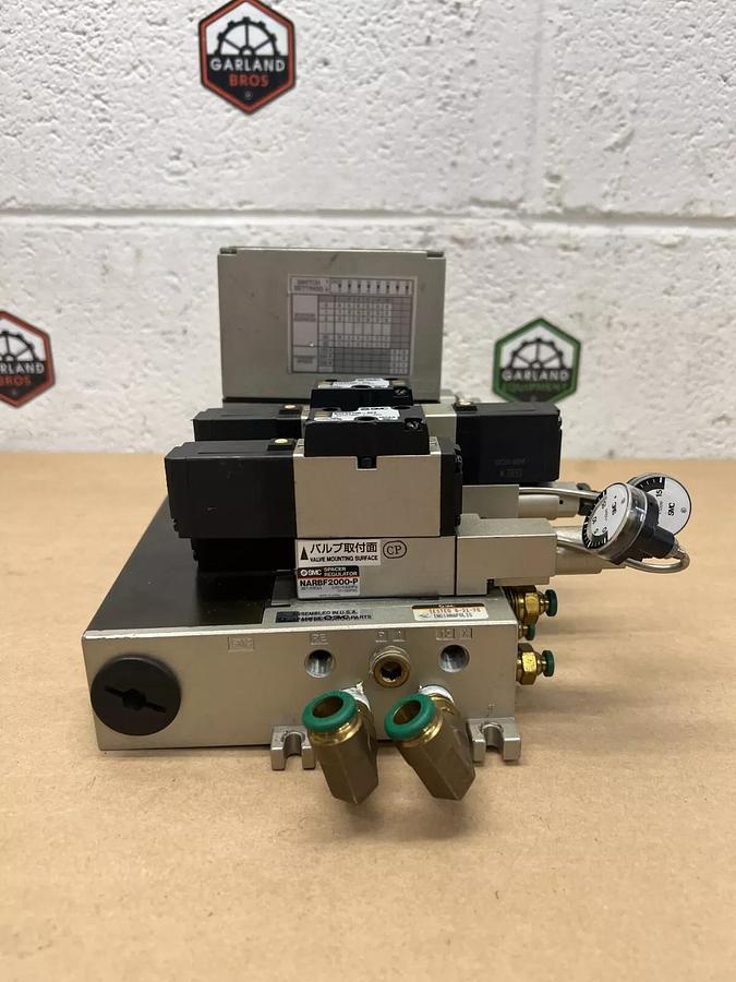 Used SMC IN313-DN1 Serial Interface w/ 5 Valve Stations (4 Valves Included)