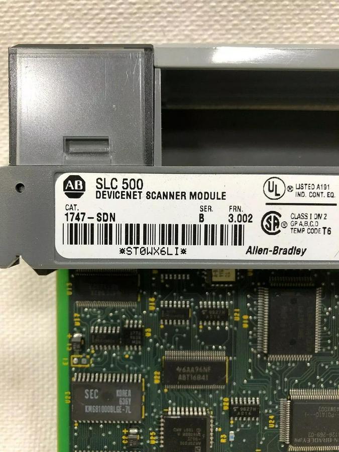 Used Allen-Bradley 1747-SDN DeviceNet Scanner Module Ser B FRN 3.002, SLC 500