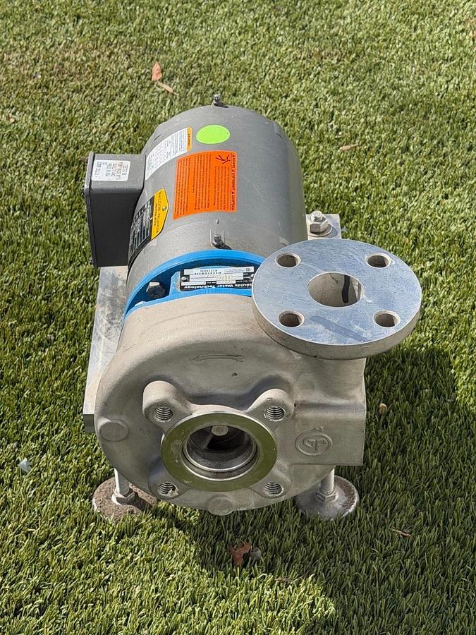 Used Goulds 3657 316 SS End-Suction Centrifugal Pump, 1Hp Baldor Motor @1750RPM