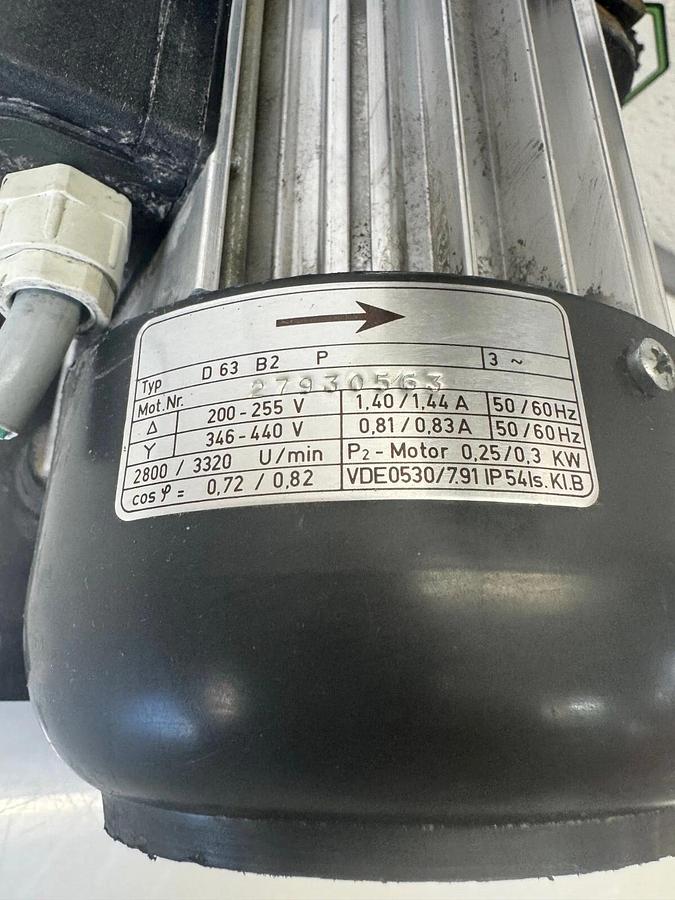 Used Werie Rietschle D-7860 Regenerative Vacuum Blower w/ Mann C75 Filter