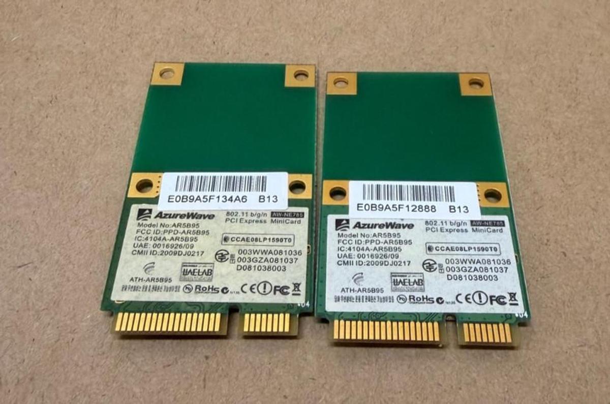 Used AzureWave AR5B95 802.11 b/g/n PCI Express MiniCard - Lot of 2