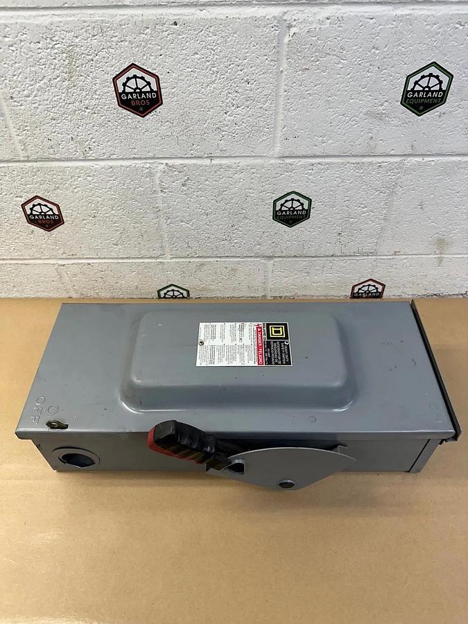 Used Square D HU363RB Disconnect Switch, 100A 600VAC Non Fused