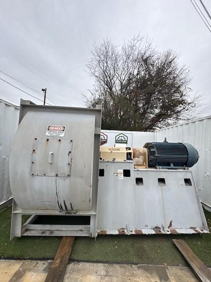Used Twin City Fan & Blower CW Bottom Angular Upblast 542, 250Hp Motor @ 1188RPM