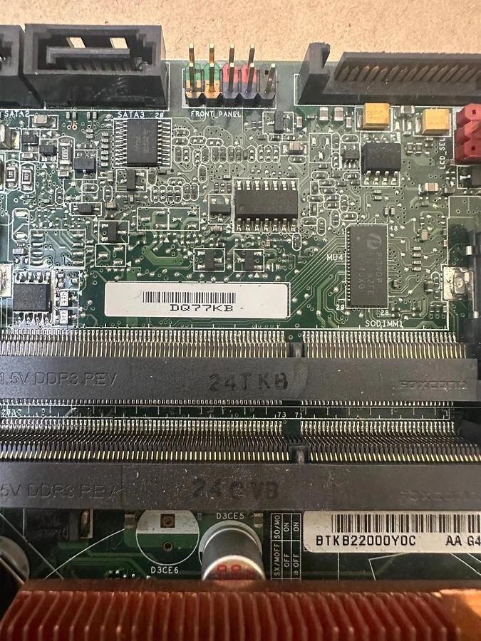 Used INTEL DQ77KB Motherboard w/ CoolJag Fan