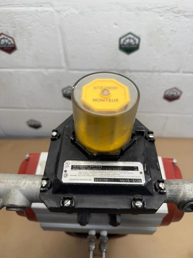 Used Bray Controls 92-1280-11305-532 Pneumatic Actuator Butterfly 6” Valve, 140 PSI