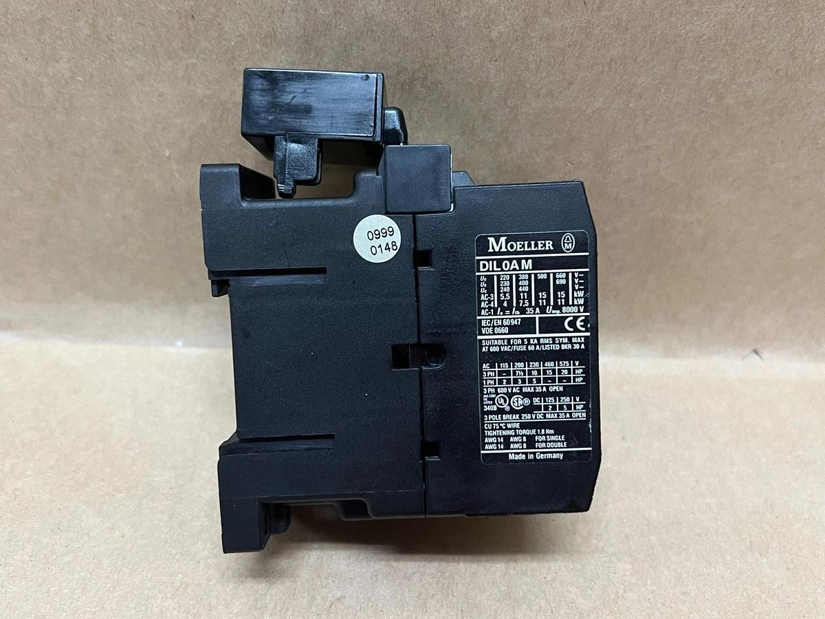Used Moeller DIL 0A M Contactor, 110...250V, 50...60Hz