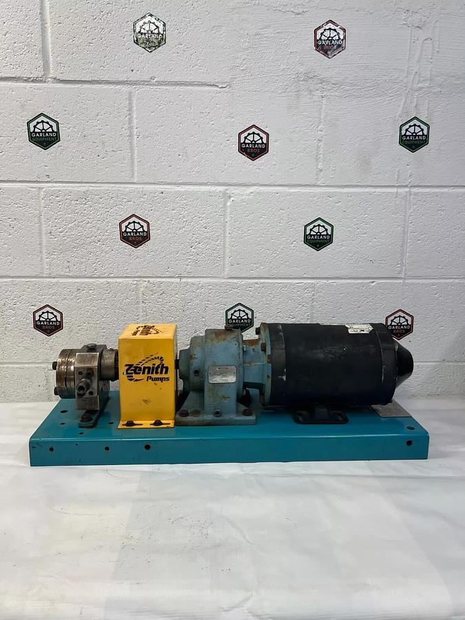 Used Zenith 61-20000-0538-0 Metering Pump w/ 1/2 HP Marathon Electric Motor