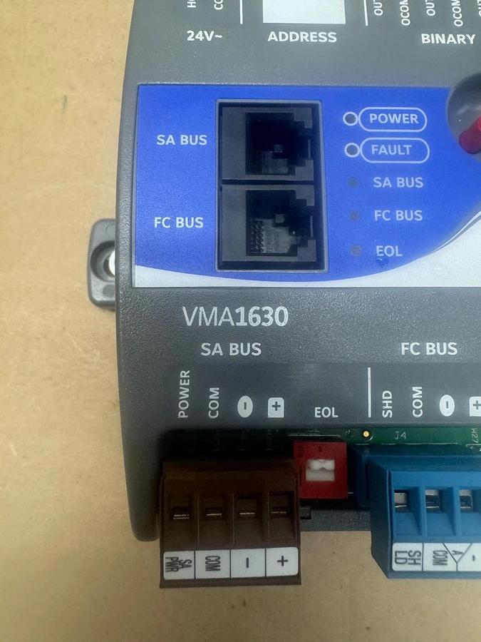 Used Metasys by Johnson Controls VMA1630 Controller Program Box 24vAC 2.5A In/.5A Out