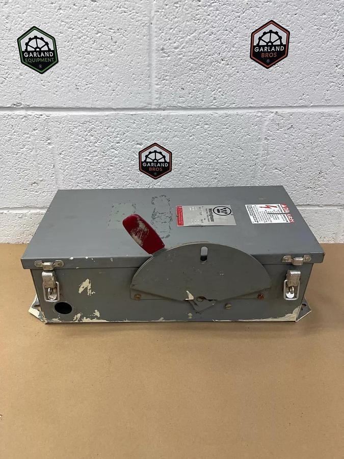 Used Westinghouse RHUN361 Safety Switch 3R Enclosure, Rainproof 30 Amp 600V