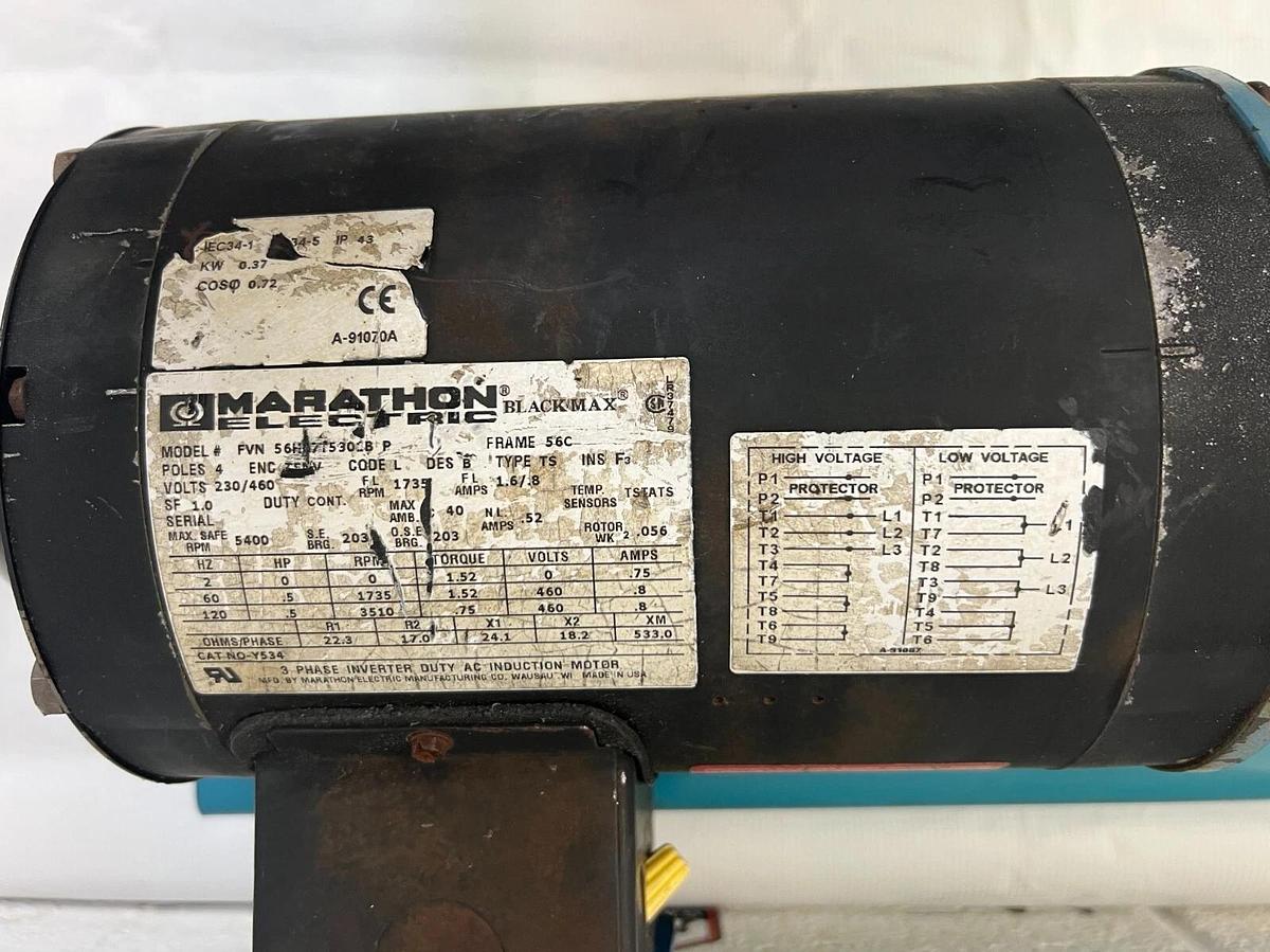 Used Zenith 61-20000-0538-0 Metering Pump w/ 1/2 HP Marathon Electric Motor