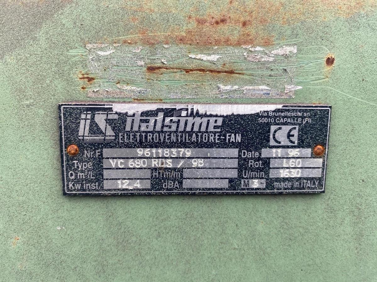 Used Italsime VC 680 RDS/9B Indust Blower Fan, Siemens Elec Motor: 25HP 1760RPM 575V