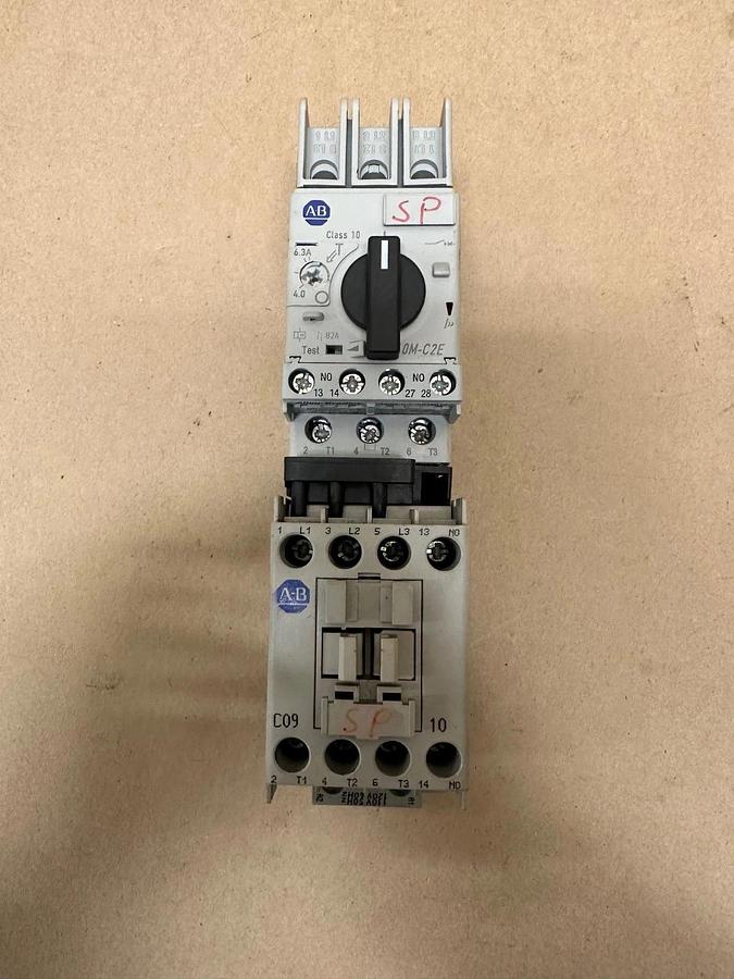 Used Allen Bradley 140M-C2E-B63 Ser C Circuit Breaker w/ 100-C09*10
