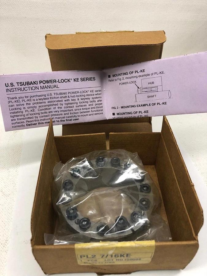 Used Tsubaki KE Series Power Lock PL2 7/16KE NIB