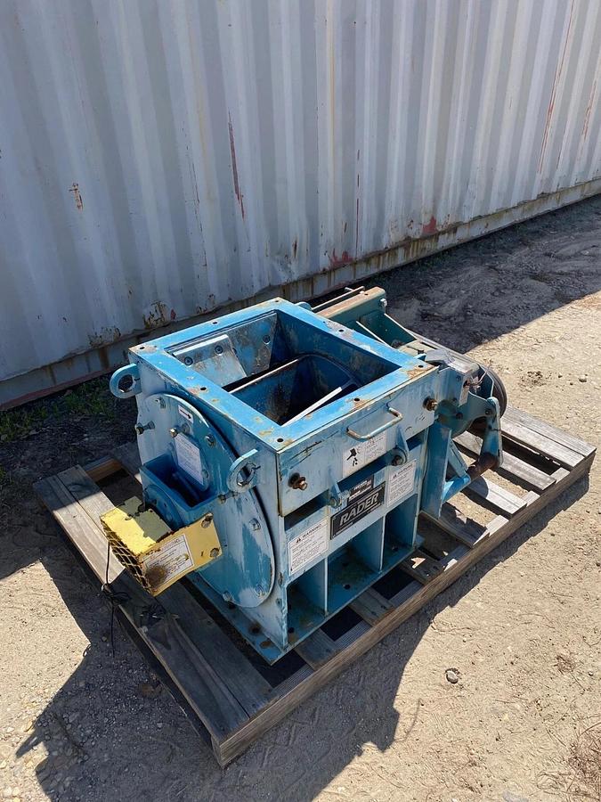 Used Rader 20x20 ESW Rotary Airlock, 5HP Baldor Motor, TXT4B Dodge Gearbox S/N MD5384