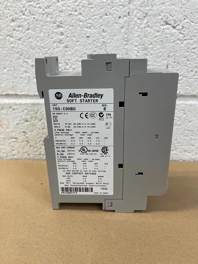Used Allen-Bradley SMC-3 Soft Starter 150-C9NBD Bulletin 150 Smart Motor Controller