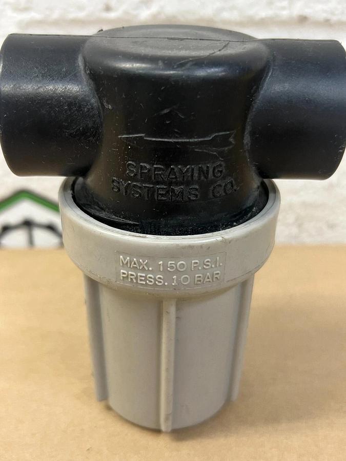Used Spraying Systems 122-1/2 N.P.T. Hydraulic Filter Max. 150 PSI, Press 10 BAR