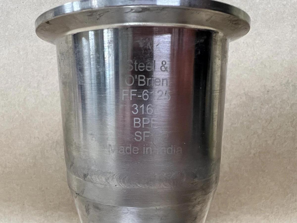 Used Steel & O'Brien FF-6125 4 Bolt, Stainless Steel Industrial Pipe Flange