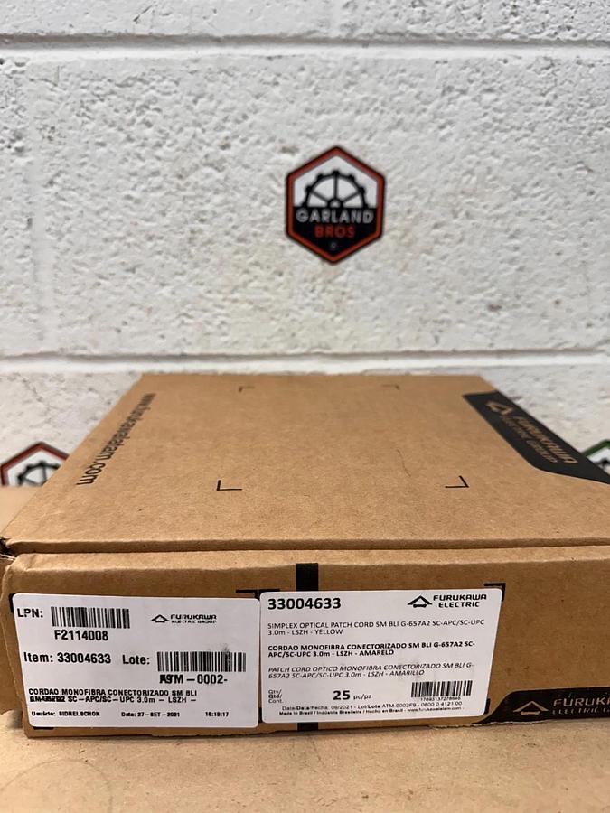 Used Furukawa Electric G-657A2, 3 meter Simplex Optical Patch Cord