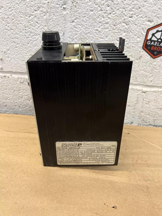 Used Reliance Electric DC1-45U DC Motor Controller 50/60Hz, 1PH