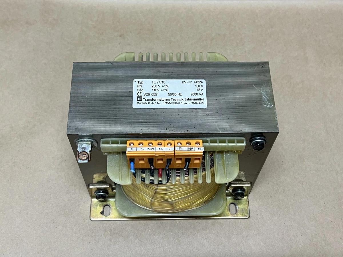 Used Technik Jahnsmüller TE 74/1S 2000VA, 50/60Hz, 230V BV.-Nr.74224 Transformer