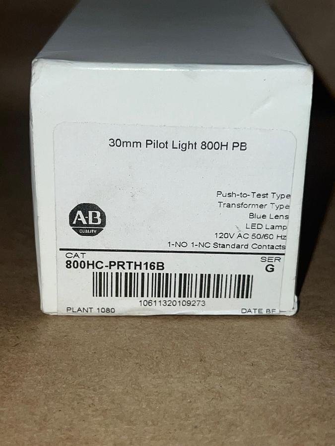 Used Allen Bradley 800HC-PRTH16B Ser G 30mm Pilot Light 800H PB Green *FACTORY SEAL*