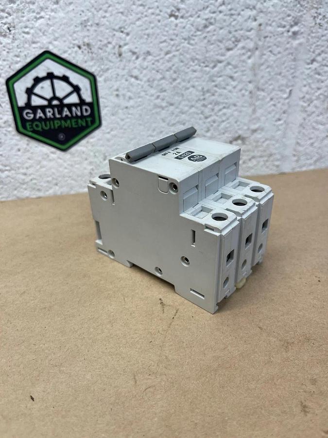 Used Allen-Bradley 1492-CB3 G 020 Supplementary Protector Ser B 2A Circuit Breaker