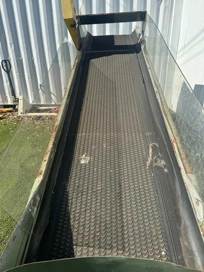 Used Incline Conveyor W:32” L:140” Magnetic Takeup Pulley, Crescent Belt