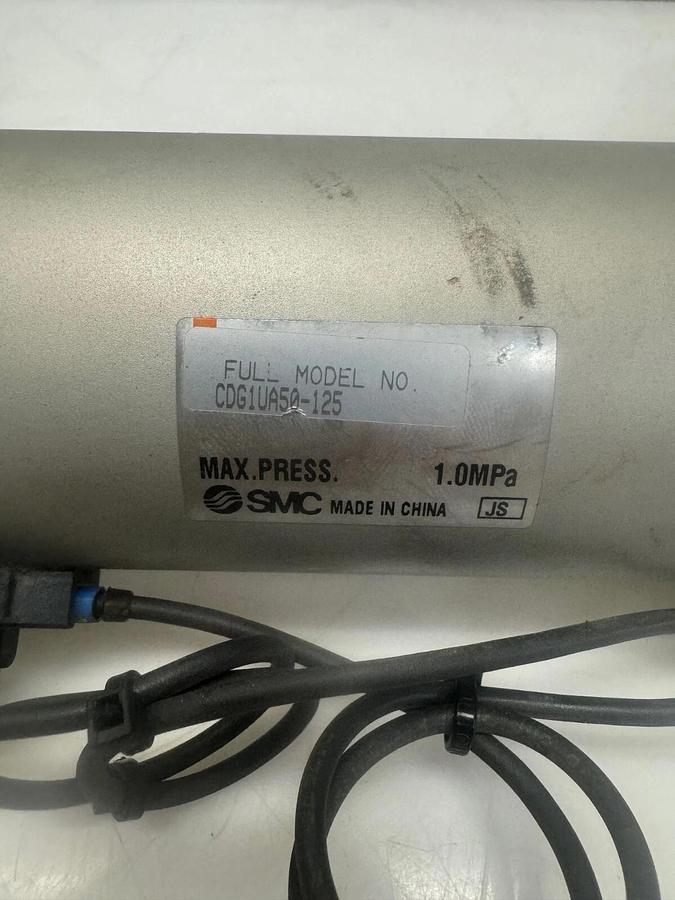 Used SMC CDG1UA50-125 Pneumatic Slide Air Cylinder, 1.0 MPa